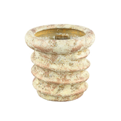 Ptmd bloempot zero swirl crème m 17 cm | 8 stuks