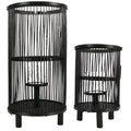 Lantaarn saigon zwart 40,5 cm set van 2 | 4 stuks