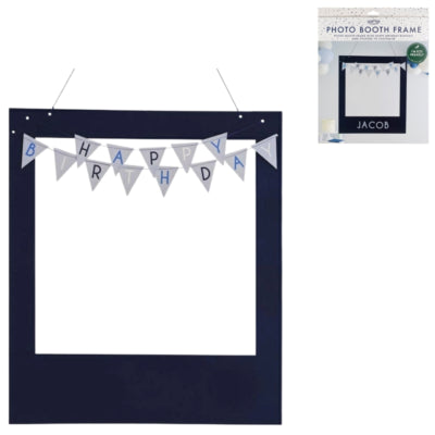Ginger ray fotobooth frame happy birthday blauw 72 cm | 5 stuks