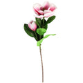 Countryfield kunstbloem magnolia 2 bloemen roze wit 100 cm | 12 stuks