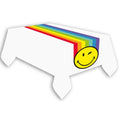 Amscan tafelloper regenboog smiley 180 cm | 24 stuks