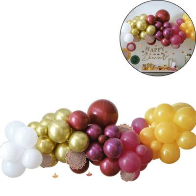 Ginger ray ballonnen boog kit happy diwali 75 stuks | 5 stuks