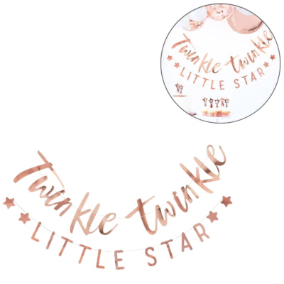 Ginger ray letterslinger twinkle twinkle rosé goudkleurig 3 m | 10 stuks