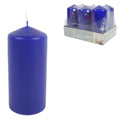 Gala stompkaarsen blauw 5,8 x 12,5 cm 6 stuks | 4 stuks