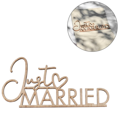Ginger ray tafeldecoratie just married hout 13 cm set van 6 | 20 stuks