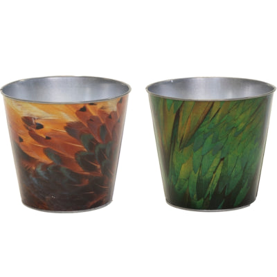 Bloempot bob feather m 13 cm 2 assorti | 24 stuks