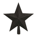 Piek kerstster glitter zwart 23 cm | 24 stuks