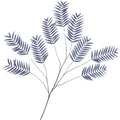 Daan kromhout kunsttak palm leaf zijde blauw 150 cm | 6 stuks