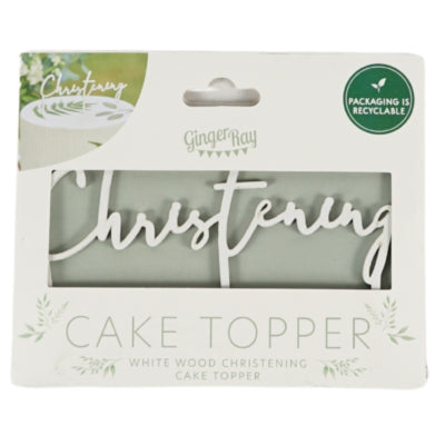 Ginger ray taart topper christening 16 cm | 20 stuks
