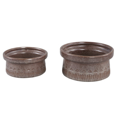 Ptmd bloempot rail laag l donkerbruin 19,5 cm | 6 stuks