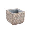 Ptmd bloempot jenah bruin s 16 cm | 8 stuks