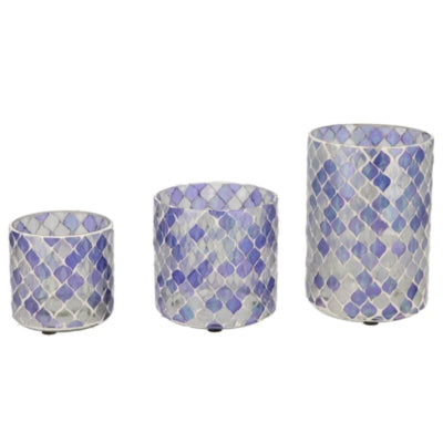 Daan kromhout theelichthouder mosaic m paars 10 cm | 12 stuks