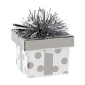 Amscan ballongewicht cadeau zilverkleurig 8 cm | 24 stuks
