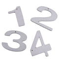 Decoratie letters 1,2,3,4 zilverkleurig 6 cm | 24 stuks