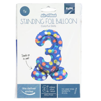 Folat folieballon staand 7 dots 41 cm | 20 stuks