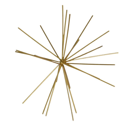 Housevitamin ornament firework metaal goudkleurig 25 cm | 12 stuks