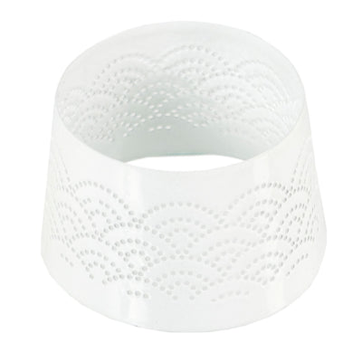 Spaas (r) kapje voor kaarsen lace wit 8,5 cm | 36 stuks