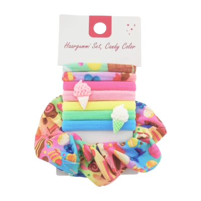Haarelastiek candy pastel 8-delig | 36 stuks