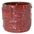 Ptmd bloempot leni xl bordeaux 18,5 cm | 6 stuks