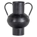 Woood vaas vere metaal zwart 28 cm | 6 stuks