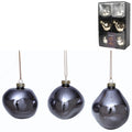 Xmas by mooss xmas by moos kerstballen grijs 8 cm 6 stuks | 12 stuks