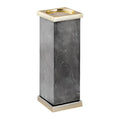 Ptmd kaarsenhouder alanna marmer zwart goudkleurig 28,5 cm | 2 stuks