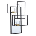 Ptmd wandrek theelichthouder erico zwart 54 cm | 4 stuks