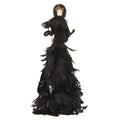 Beeld feather angel zwart 50 cm | 2 stuks