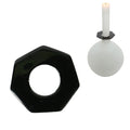 Stjernsund kaarsenring loua zwart glans 5,5 cm | 48 stuks