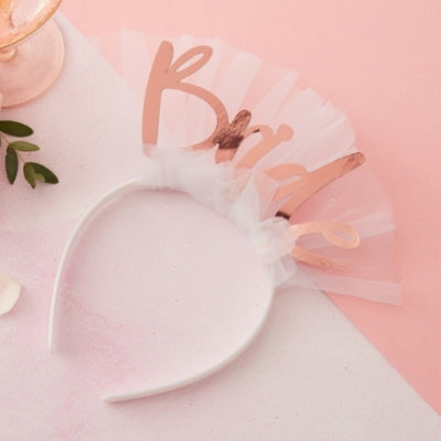 Ginger ray haarband bride wit roze | 20 stuks