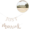 Ginger ray bruiloft slinger just married hout 1,5 m | 10 stuks
