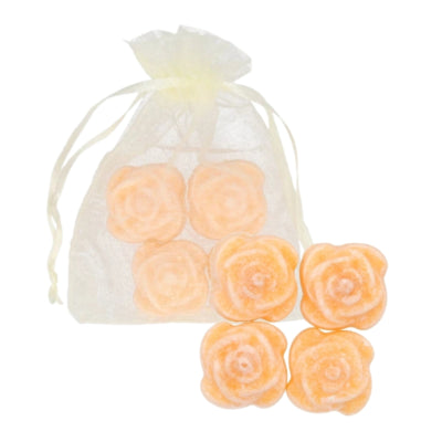 Daan kromhout amberblokje roos babypoeder 2,5 cm organza zakje met 4 stuks | 24 stuks