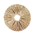 Wanddecoratie boho riet naturel 22 cm | 12 stuks