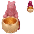 Daan kromhout schaal jingle eekhoorn zittend roze 22 cm 2 assorti | 6 stuks