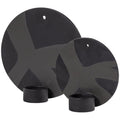 Wand theelichthouder zwart 20 cm set van 2 | 6 stuks