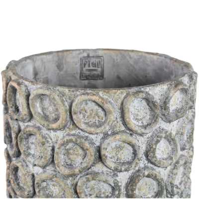 Ptmd cementpot met cirkels ginte s 45 cm | 2 stuks