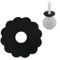 Stjernsund kaarsenring loua bloem zwart mat 9,3 cm | 48 stuks