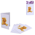 Kaarten babyshower teddybeer blauw set van 5 | 24 stuks