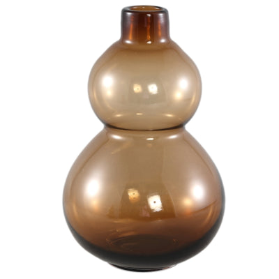 Ptmd vaas kato glas amber 27 cm | 2 stuks