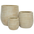 (r) decoris bloempot alex outdoor zandkleurig 44 cm set van 3 | 2 stuks