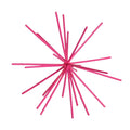 Housevitamin ornament firework metaal neon roze 15 cm | 24 stuks