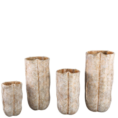 Ptmd bloempot roddie hoog creme xs | 4 stuks