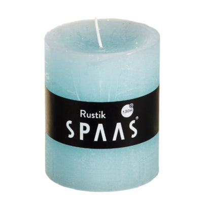 Spaas (r) stompkaars rustiek hemelsblauw 7 x 8 cm | 16 stuks