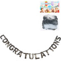 Slinger congratulations zilverkleurig 2 m | 24 stuks