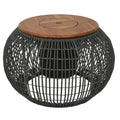 (r) bijzettafel met vak seville grijs 58 cm | 2 stuks