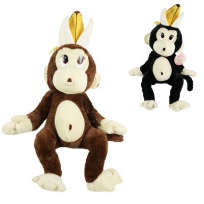 Knuffel aap met bananenschil zittend 55 cm 2 assorti | 15 stuks