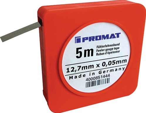 Promat tecwerk voelermaatband | dikte 0,10 mm | lengte 5 m breedte 12,7 mm - 4000851449