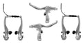 Bremsensatz V-Brake mit Bremshebeln Aluminium silber