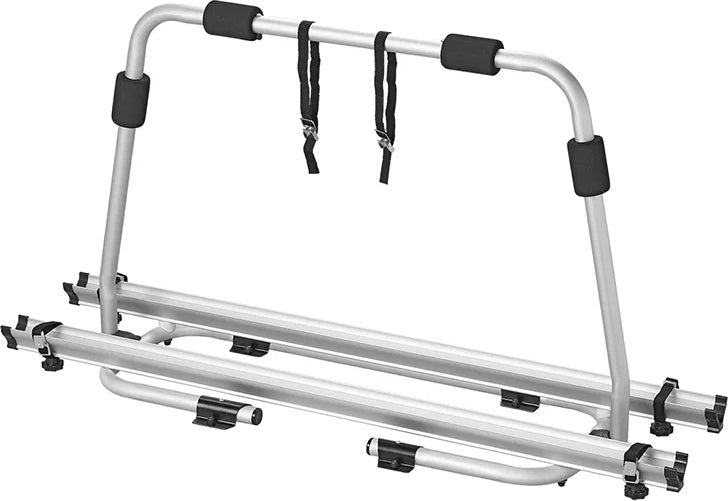 Fahrradträger für Wohnwagendeichsel 2 Fahrräder silber