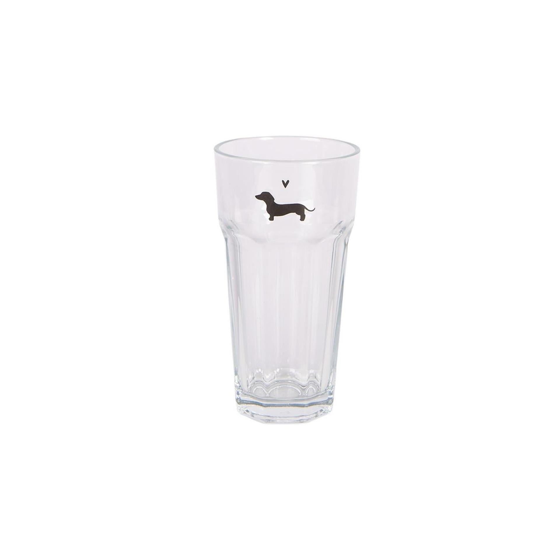 Clayre eef drinkglas teckel 320ml ø8x15 cm glas